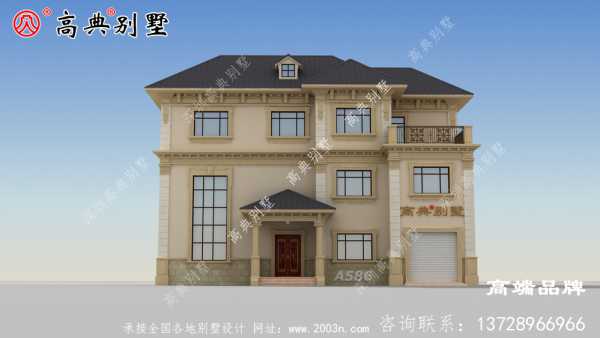 占地面积178平方米新农村欧式二层半自建住宅别墅