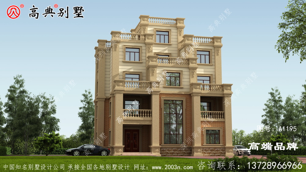 西式平顶设计，立面造型让整个建筑充满了设计感